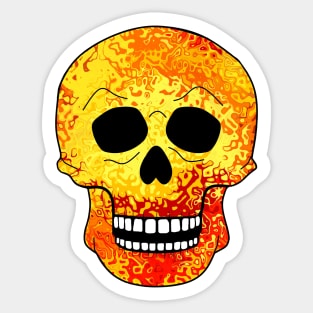 ORANGE Skull Sticker